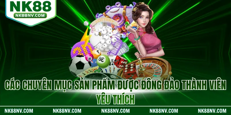 Các chuyên mục sản phẩm được đông đảo thành viên yêu thích