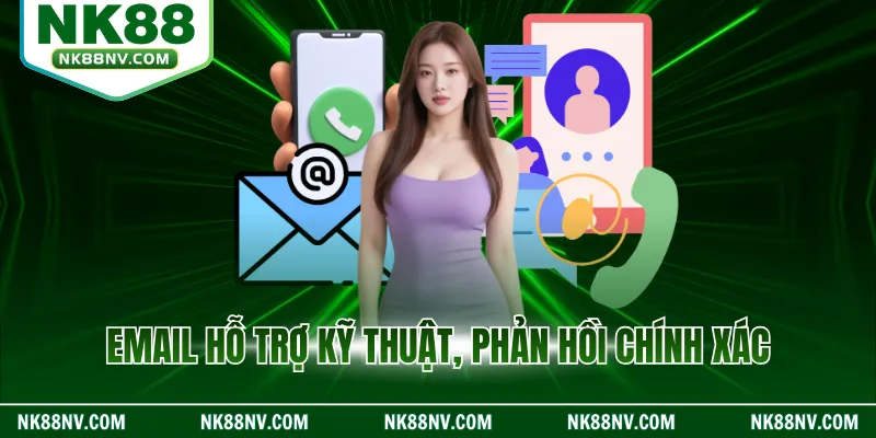 Email hỗ trợ kỹ thuật, phản hồi chính xác